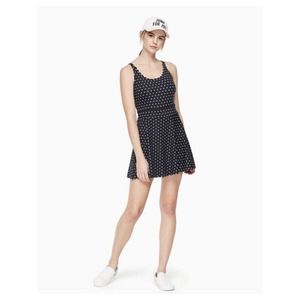 Kate Spade Black Polka Dot Scallop Tennis Dress Womens Small